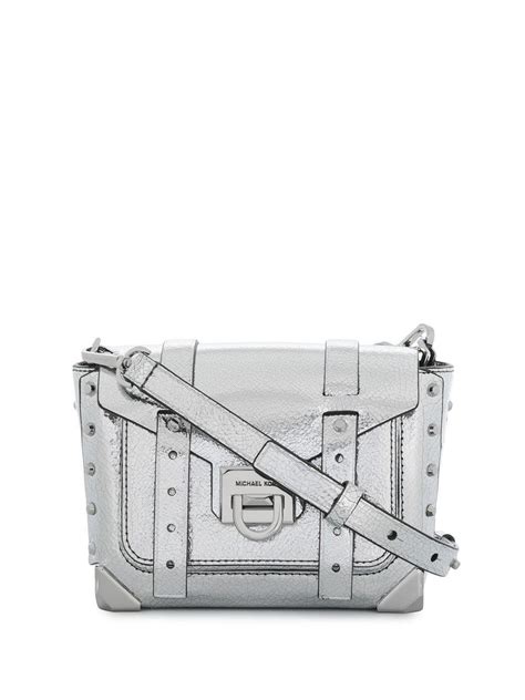 michael kors tasche silber metallic|michael kors manhattan.